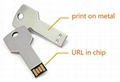 Metal USB Web Key in Solid Aluminium or