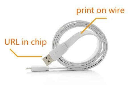 USB Webkey Cable Data Charging Flat Wire