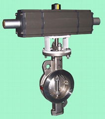 THREE POSITION PNEUMATIC BALL VALVE BUTTERFLY VALVE