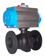 pneumatic  carbon flanged ball valve