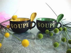 soup mug with spoon