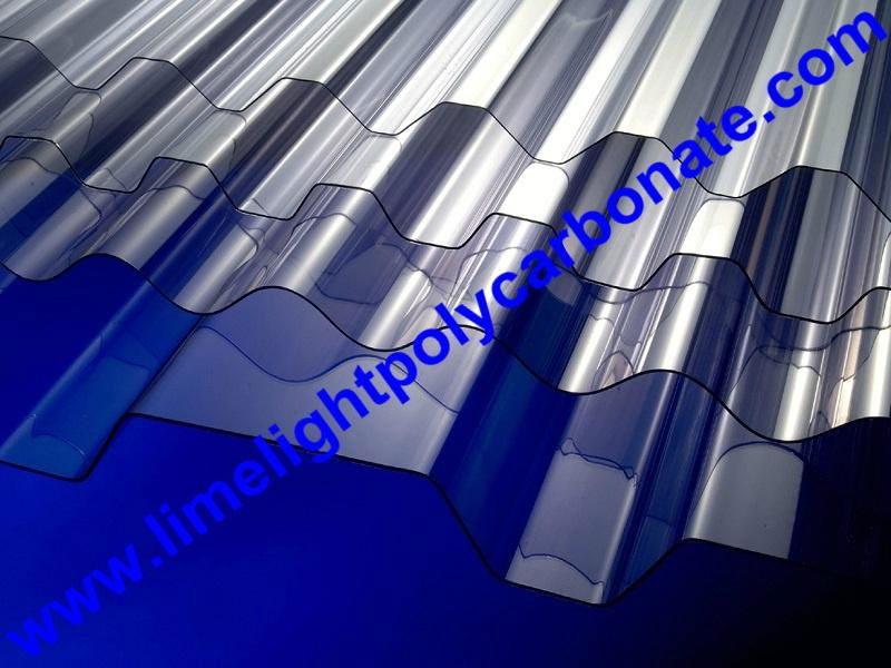  Corrugated  polycarbonate sheet pc corrugated  sheet roof 