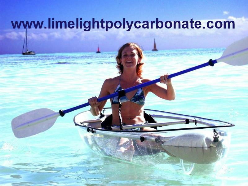 crystal kayak glass canoe polycarbonate transparent kayak 