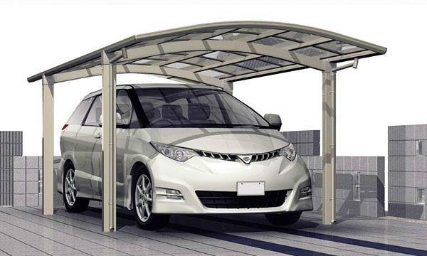 Single through aluminium carport