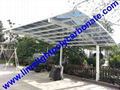 Grey aluminium frame carport with grey polycarbonate glazing carport awning