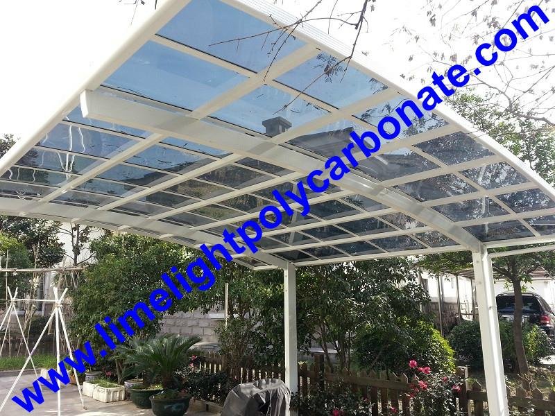 Grey aluminium frame carport with grey polycarbonate glazing carport awning 2