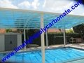 Aluminium alloy frame swimming pool cover with polycarbonate solid sheet