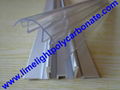 Polycarbonate cap & aluminium base profile H clip profile H profile H connector 6