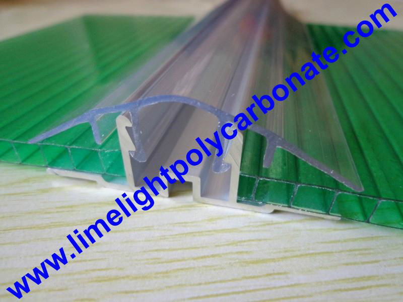 Polycarbonate cap & aluminium base profile H clip profile H profile H connector 2