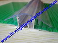 Polycarbonate cap & aluminium base profile H clip profile H profile H connector 2