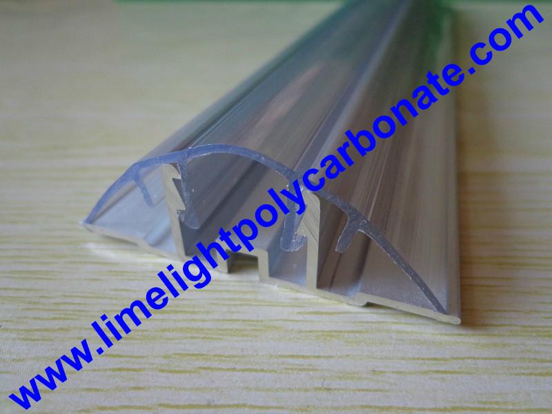 Polycarbonate cap & aluminium base profile H clip profile H profile H connector 17