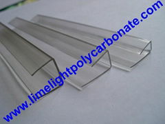 PC-U profile for polycarbonate hollow sheet with thickness 4mm 6mm 8mm 10mm 16mm