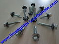 Self drilling metal screw with EPDM gasket for polycarbonate sheet & PVC sheets 