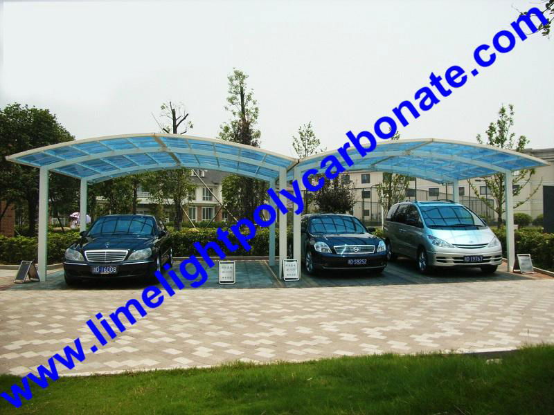 Double M shape carport