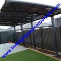 carport awning with powder coated aluminium alloy frame and polycarbonate sheet 7