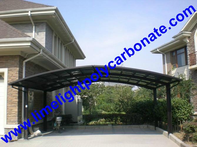 carport awning with powder coated aluminium alloy frame and polycarbonate sheet 9