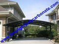 carport awning with powder coated aluminium alloy frame and polycarbonate sheet