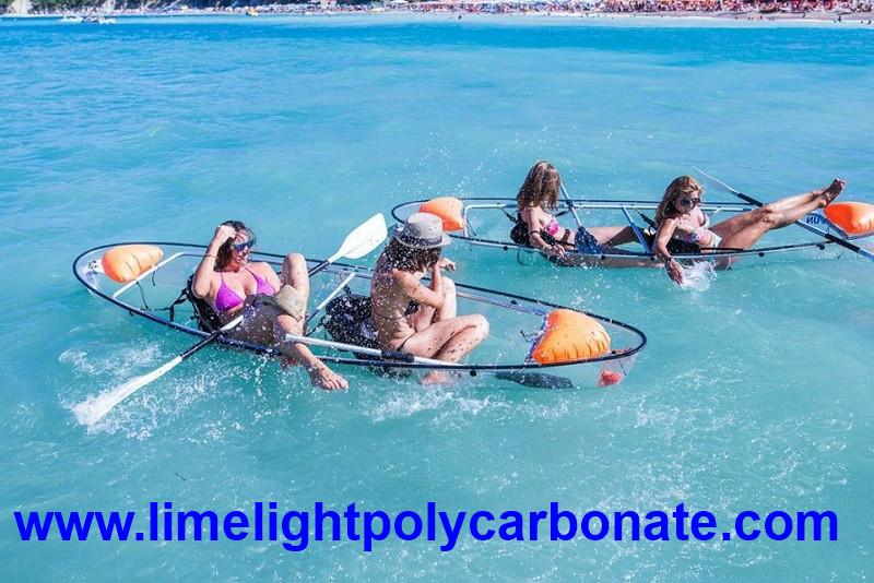 double seats clear kayak crystal canoe transparent kayak glass canoe ocean kayak 4