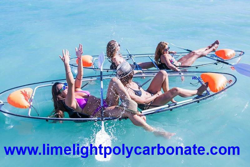 clear kayak transparent canoe crystal kayak ocean canoe touring kayak PC canoe 4