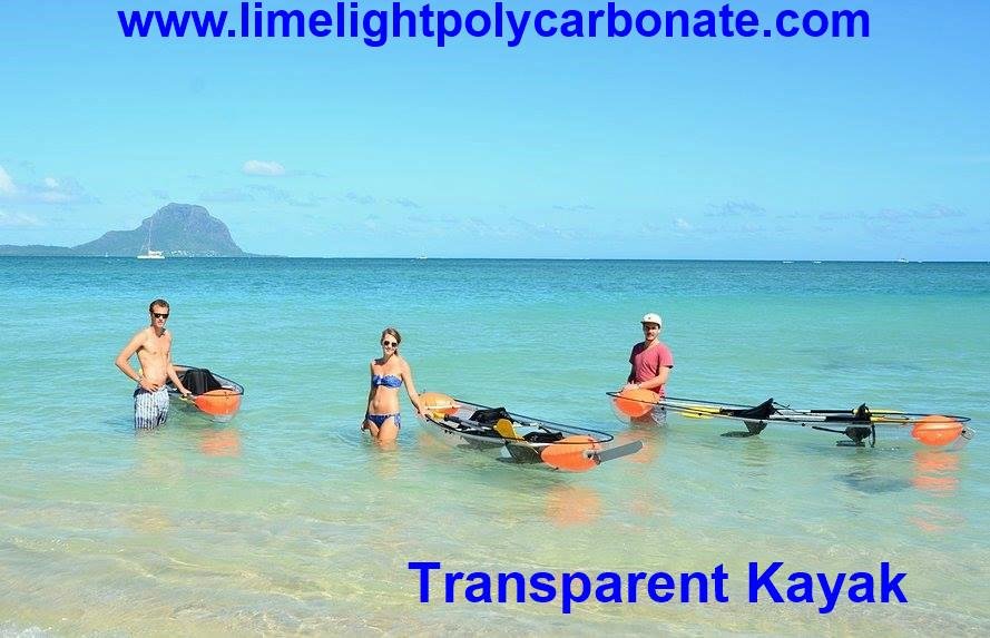 Transparent kayak clear canoe polycarbonate kayak crystal canoe see bottom kayak 2