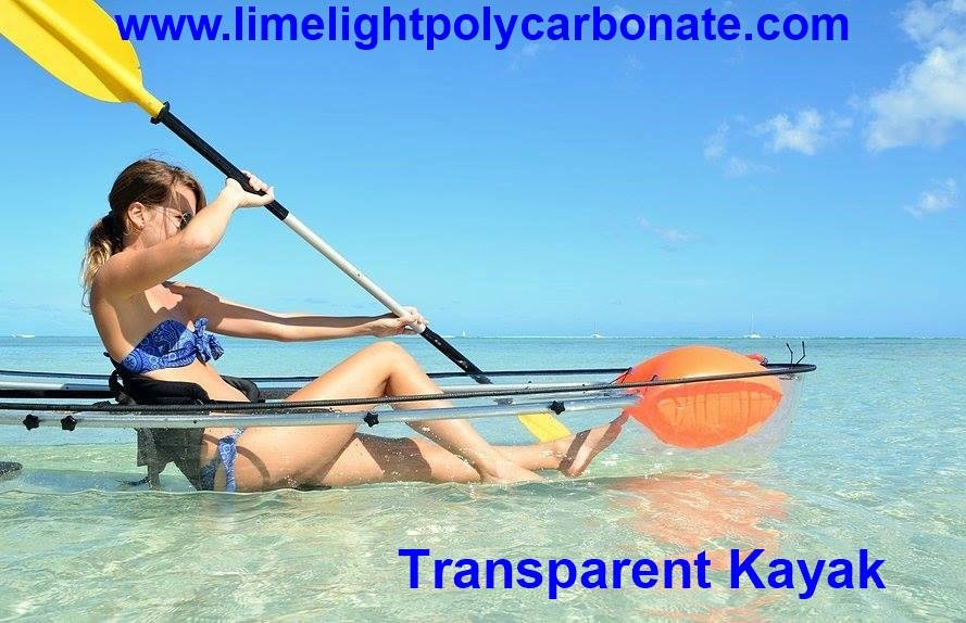 Transparent kayak clear canoe polycarbonate kayak crystal canoe see bottom kayak 3
