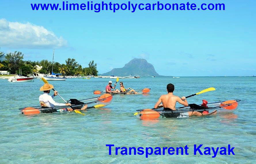 Transparent kayak clear canoe polycarbonate kayak crystal canoe see bottom kayak 4
