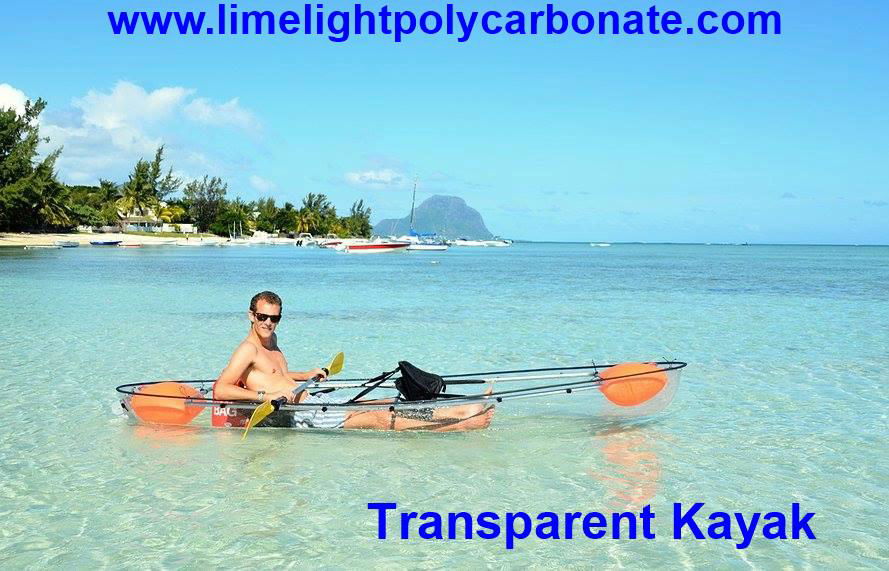 Transparent kayak clear canoe polycarbonate kayak crystal canoe see bottom kayak 5