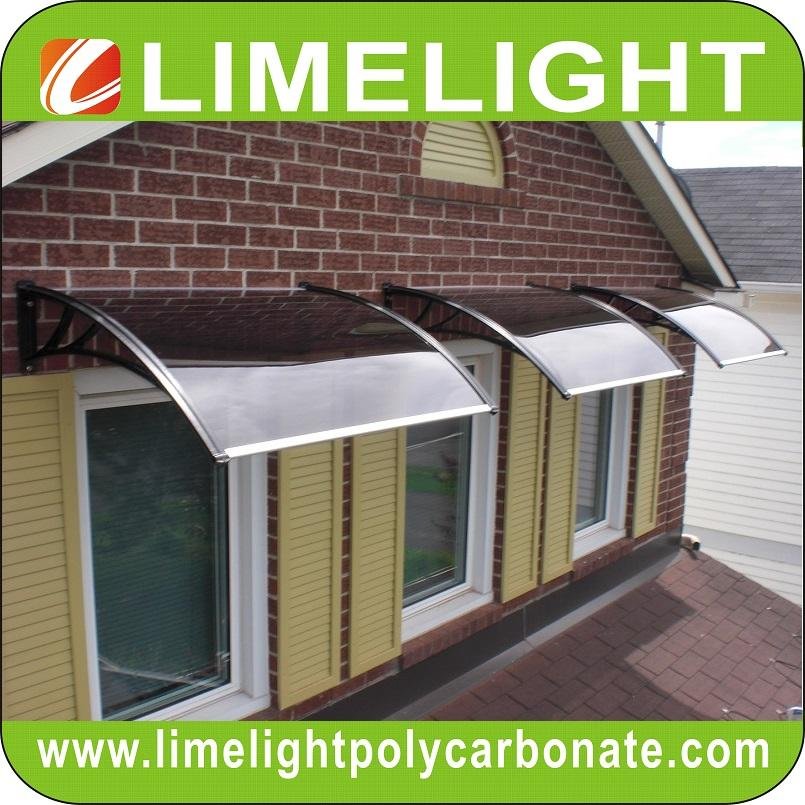 PC awning DIY awning door canopy window awning polycarbonate canopy rain awning 5