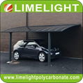 Grey aluminium frame carport with grey polycarbonate glazing carport awning 1