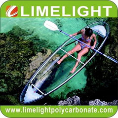 clear kayak crystal canoe polycarbonate transparent kayak canoe PC clear kayak