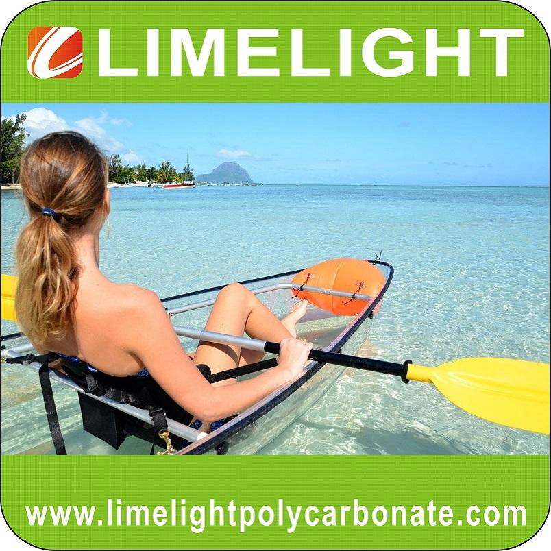 Transparent kayak clear canoe polycarbonate kayak crystal canoe see bottom kayak