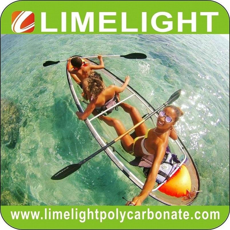 polycarbonate kayak canoe polycarbonate transparent kayak canoe PC clear kayak