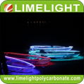 clear kayak polycarbonate canoe transparent kayak crystal kayak with LED light