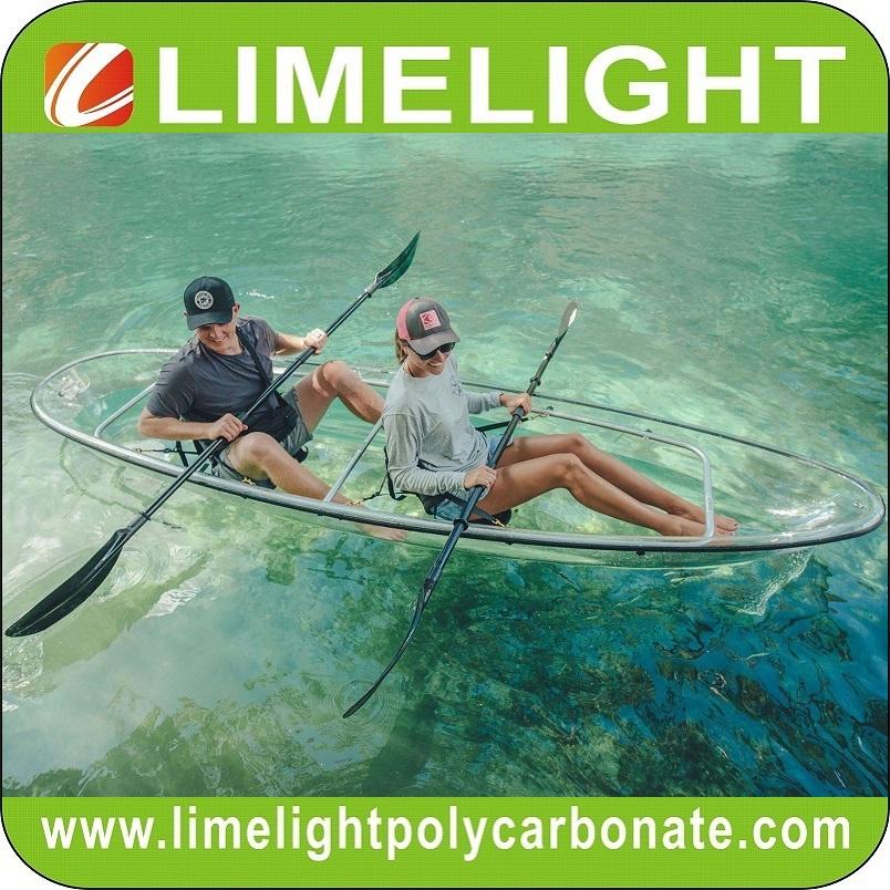 Glass kayak polycarbonate canoe transparent kayak PC clear kayak crystal canoe