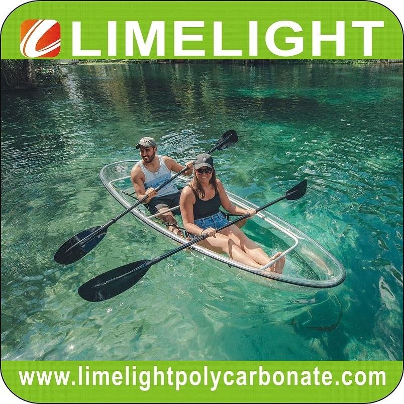 Glass kayak polycarbonate canoe transparent kayak PC clear kayak crystal canoe 2