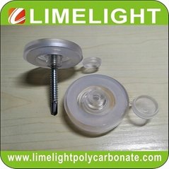 Waterproof polycarbonate Screw Cap with Silicone Washer for Polycarbonate Sheet