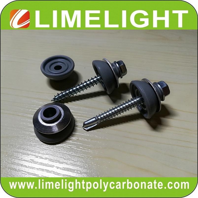 EPDM washer with aluminium cap for corrugated polycarbonate sheet & FRP roofing 1