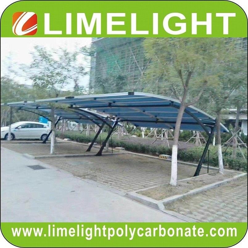 Cantilever carport with powder coated aluminium alloy frame and polycarbonate 4