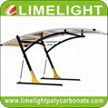 Cantilever carport with powder coated aluminium alloy frame and polycarbonate 9