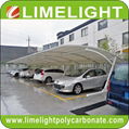 Cantilever carport with powder coated aluminium alloy frame and polycarbonate 16