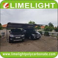 double size cantilever carport with metal frame and polycarbonate roof sheet 4