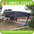 double size cantilever carport with metal frame and polycarbonate roof sheet 5