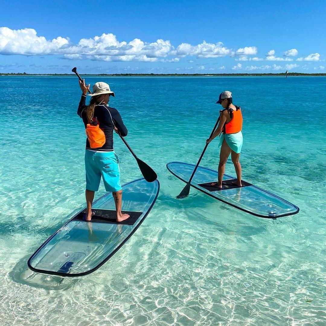 Transparent paddle board clear SUP paddle board crystal SUP clear paddle board