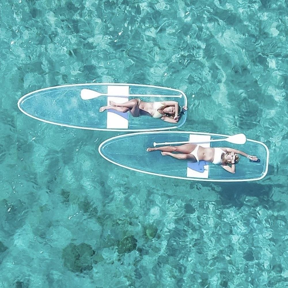 Clear paddle board transparent paddle board clear SUP board crystal paddle board