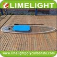 Clear SUP paddle board with LED light strip for night tour adventure 2