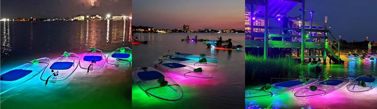 Clear Paddle Board with LED Lighting System