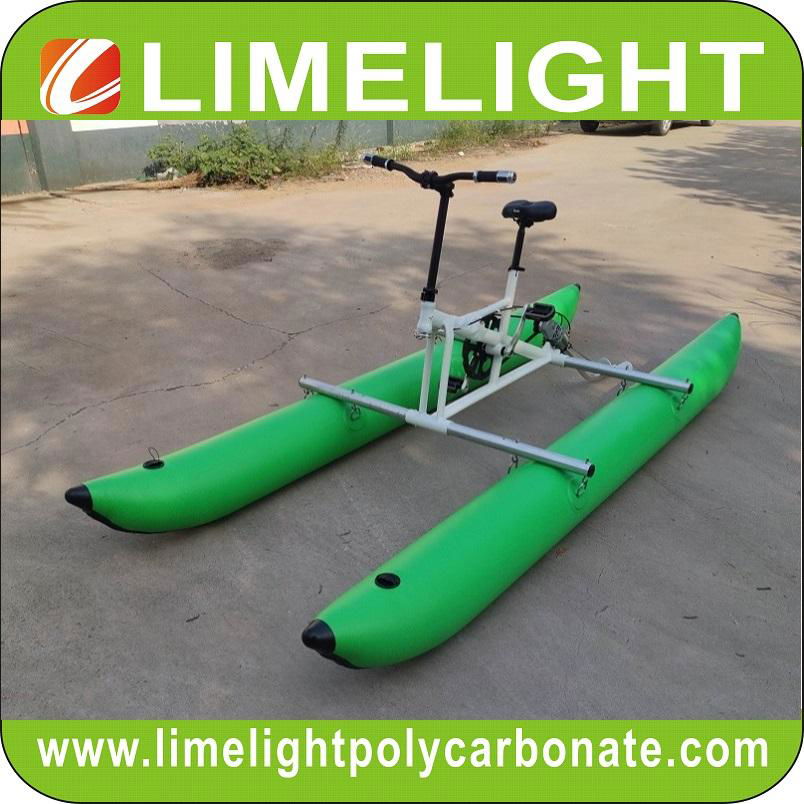 Water Bike Inflatable PVC Pontoons Water Bicycle Sea Bike Water Pedal Bicycle