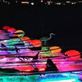 glow tour kayak LED light up clear kayak illuminate kayak night tour glass kayak