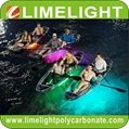 glow tour kayak LED light up clear kayak illuminate kayak night tour glass kayak 5