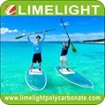 Crystal clear paddle board transparent